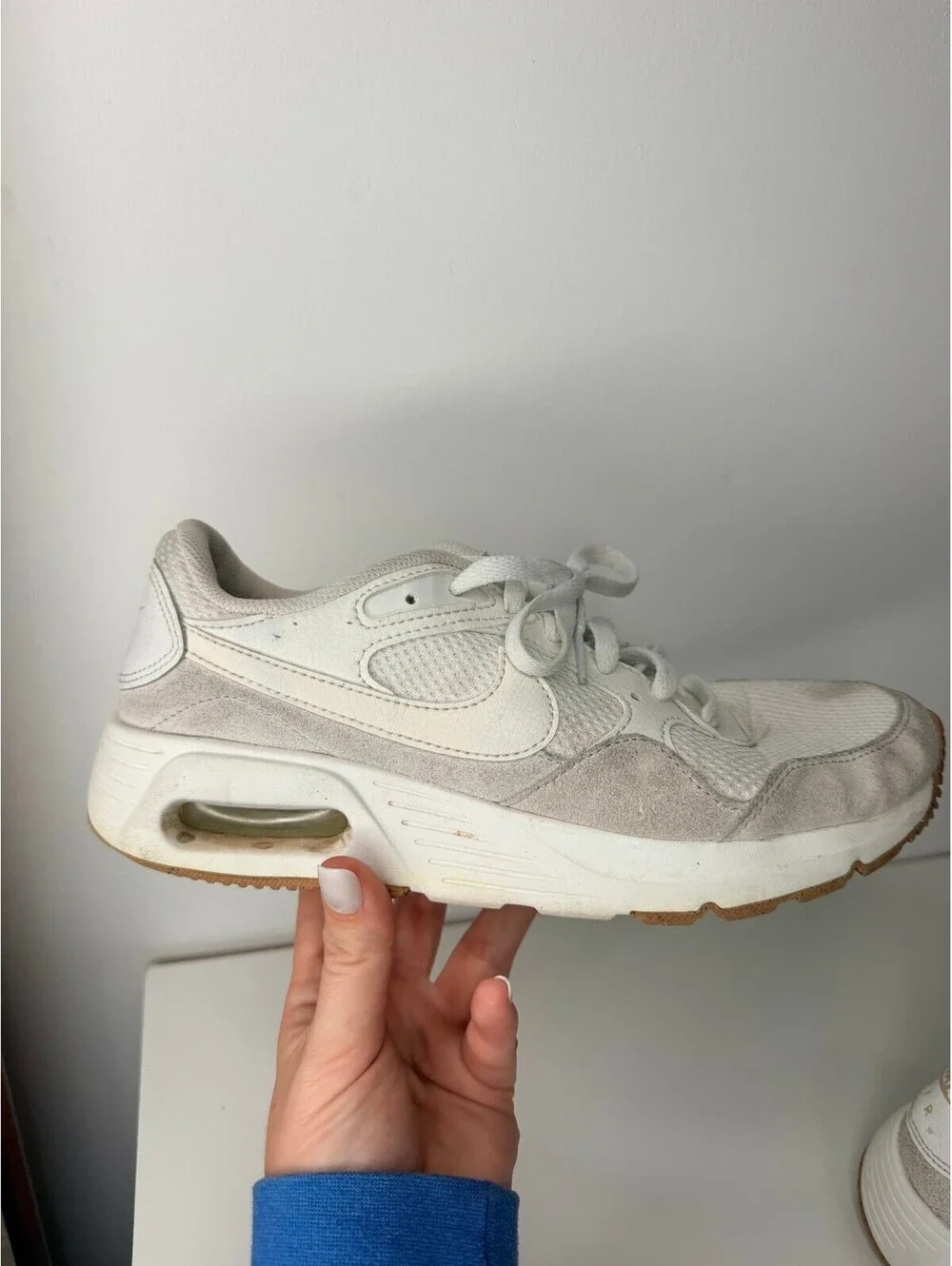 Nike Air Max SC sneakers in white and tan women's size 8.5
